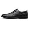 Three-dimensional embossed crocodile pattern business casual men's leather shoes fashion style round head lace-up leather men's shoes