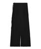Nigaennikol Wrinkle Layered Wrap Skirt Pants_Black