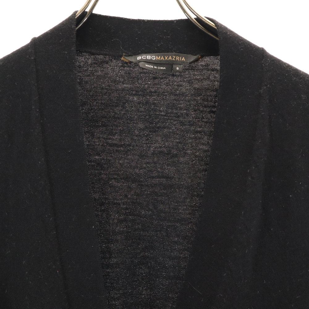 BCBGMAXAZRIA V Neck Knit Vest S Black Women Used