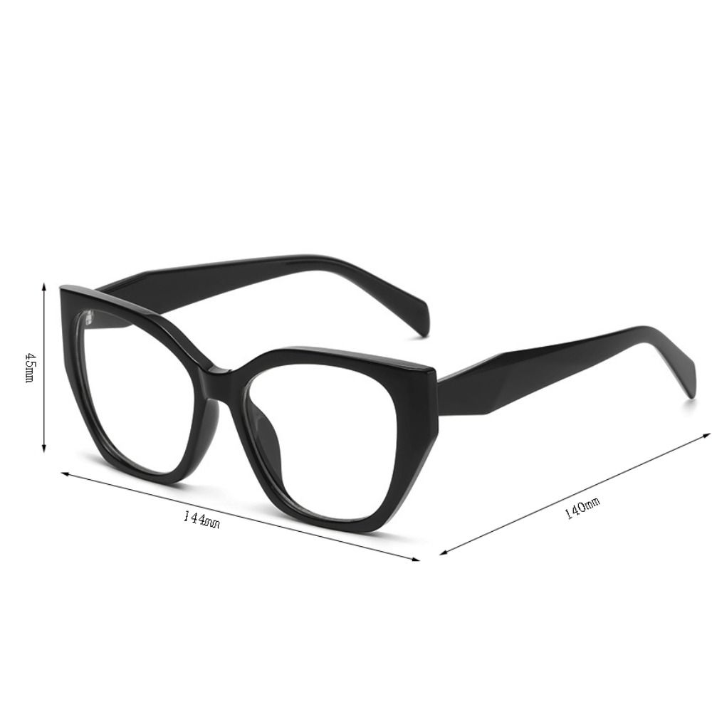 Versatile Clear Lens Cat Eye Glasses Large Frame Lightweight Plain Glasses Anti Blue Light Transparent Eyewear Unisex