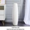 Nordic Minimalist Ceramic White Floor Vase for Dried Flowers and Lucky Bamboo, Living Room Decor