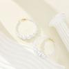 1 Pair Elegant Imitation Pearl Hoop Earrings For Women Simple White Color Circle Hoop Earrings Trendy Wedding Party Jewelry 2026
