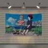 1PC Japanese Anime Heals The Heart Flag Banners Four Hole Flag Polyester Outdoor Decor Room Aesthetic
