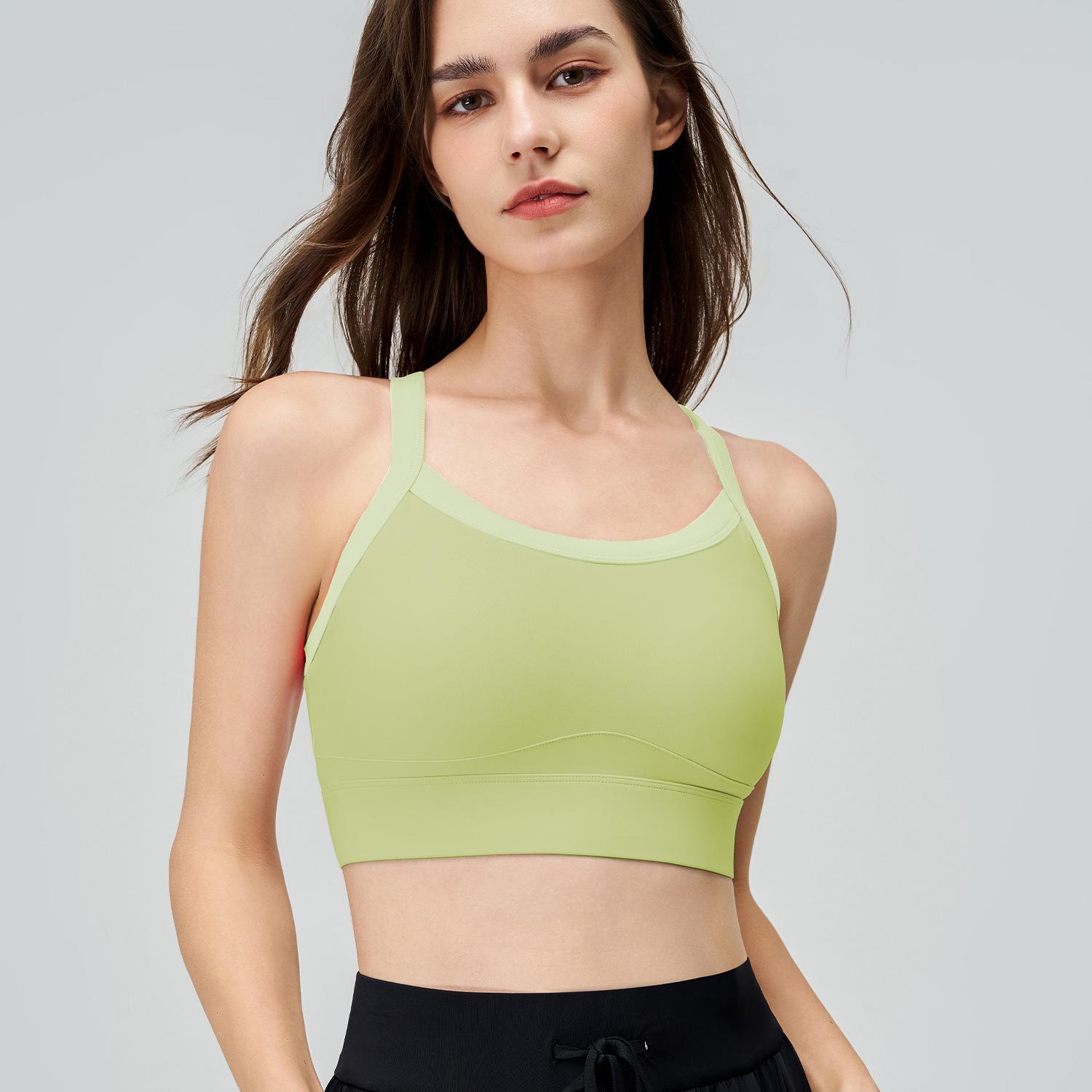 Женский летний двухцветный спортивный бюстгальтер для йоги — фото 6