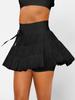 Gonna corta plissettata in nylon stile dolce e fresco con tasche per l'abbigliamento casual estivo