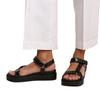 Where's That From Womens/Ladies Hawaii Studded Patent Leather Multi Strap Wide Sandals