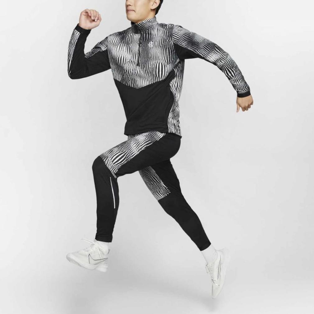 Nike Phenom Paneled Zip-Cuff Running Pants Men Bottoms Grey Black CJ5710-010