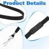 60 Pack Breakaway Lanyards for ID Badges, Safety Detachable Lanyard with Swivel J Hook, 20 Inches Black Safety Break Away Lanyard Bulk for Name Tag