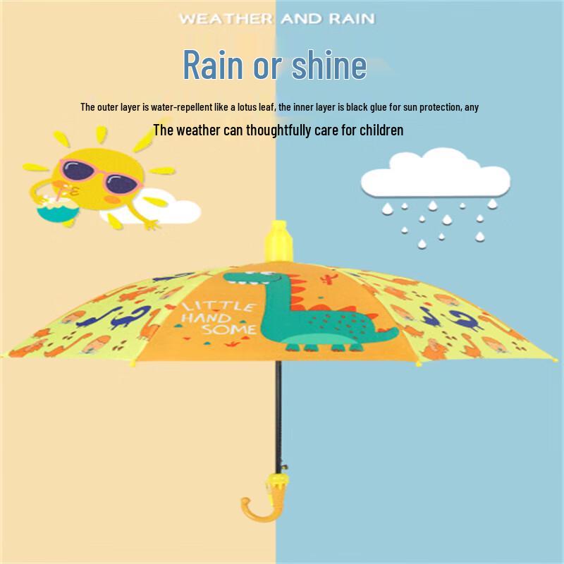 Kids Cartoon UV Protection Long Handle Umbrella