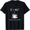 Funny Science Coffee Energy Milk Coffee Tshirt Y2k Top Emc2 Funny Printed Graphic T Shirts Casual Loose Streetwear Unisex