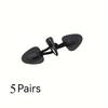 5 Pairs PU Leather Horn Buckle Toggle Button Fastener for Coat Jacket Duffle DIY Handmade Craft Sew on Clothing Sewing Decoration