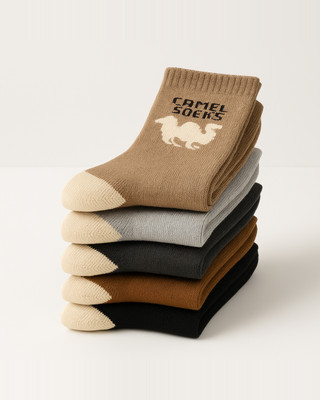 5 párů tlustý velbloudí vzor Ponožky pro posádku Muži Teplé Pohodlné Podzim Zima Turistika Trekking Kempování Rybaření