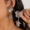 Niche Sweet And Cool Ginkgo Biloba Leaf Fringed Necklace Female Design Sense Diamond Three-Dimensional Flower Necklace Choker