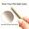 Gentle Slicker 1pc Softwood Pet Grooming Brush - Durable Wooden Handle - Professional Hair Remover for Cats & Dogs