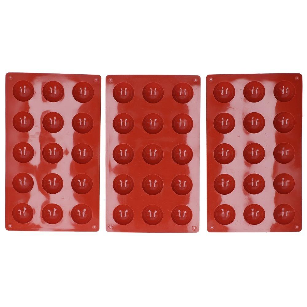 3pcs 15 Hole Chocolate Mold Silicone Material Silicone Mold Cake Mold Dessert Hot Chocolate коричневый