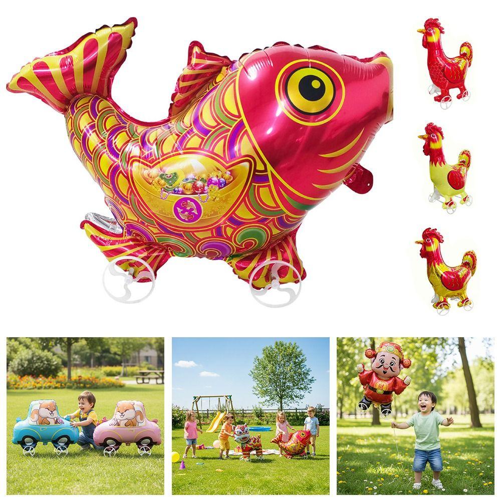 4D Design Laufballon Zeichentricktier Große Größe Zeichentrickballon Aluminiumfolie Elefant Stehballon Mit Rad