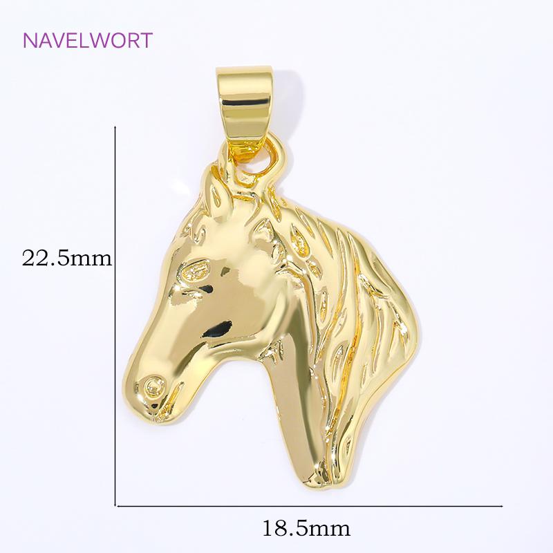 

1/3/5Pcs 18K Gold Plated Horse Head Shape Charms Pendants For Jewelry Making,Decorative Pendants,DIY Necklace Making Fittings 1 piece