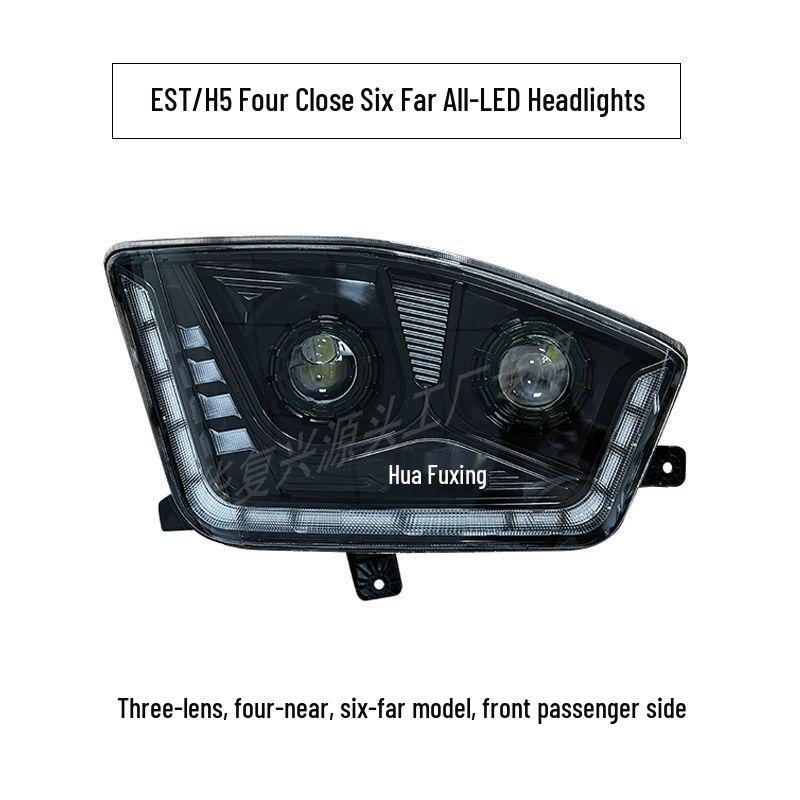 OMAN EST High Brightness LED Assembly for H4H5 Model Year Dump Truck: Four Low, Six High