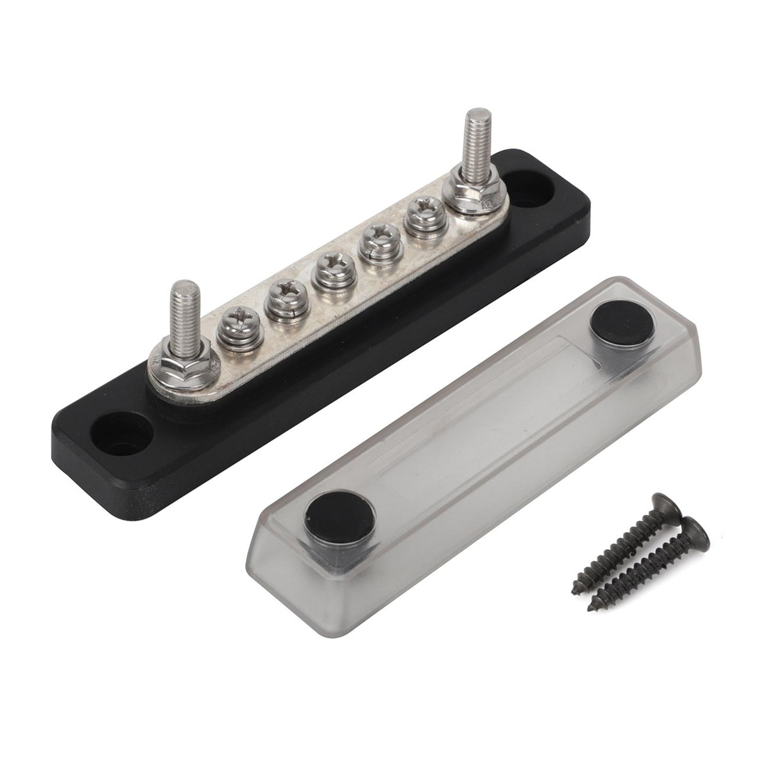 100A 48V Bus Bar Power Distribution Block 5 Studs Junctions Block Automobile Marine Battery Busbar Terminals Block 1
