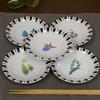 Waza no Kura Stylish Kutani Ware Small Plate Set (5 Plates) - Vegetables, Ceramic, Brand Name, Japanese Tableware, Made in Japan