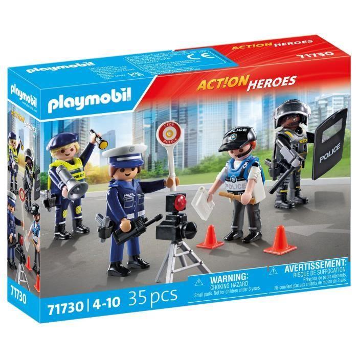 

PLAYMOBIL 71730 Set métiers de la police 4 policiers, Action Heroes, Les policiers, 35 pièces, Dès 4 ans чистий