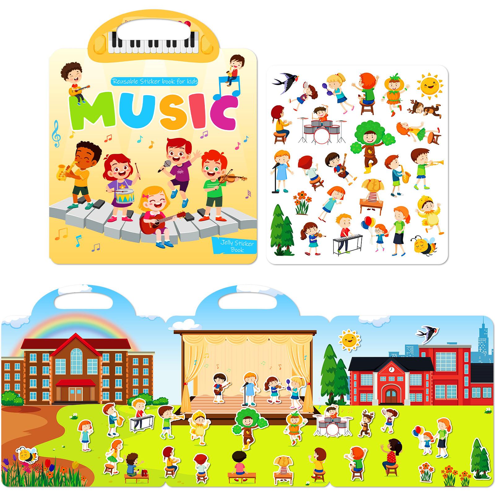 

DIY желейная тихая книга, детский концертный интерес, развивающие игрушки для родителей и детей, раннее образование, желейная книга-наклейка