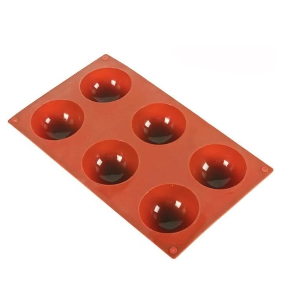 6 Holes Dessert Molds Half Ball Food Grade Silica Gel Cake Making Supplies for Home Kitchen