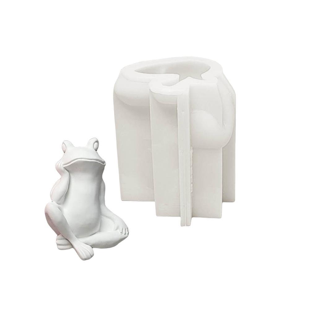 3D Frogs Candle Mold Animal Clay Silicone Molds Resin Casting Molds Craft Supplies for Candle Making Home Decoration