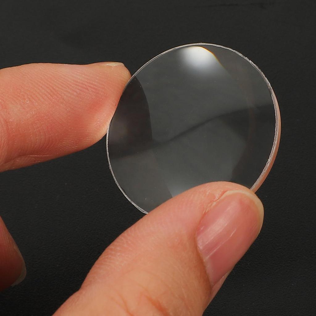 iplusmile 60pcs Double Convex Lenses, 25mm Diameter, Clear Acrylic Spherical Optical Lenses with Ground Edges for Physics Labs and Classrooms