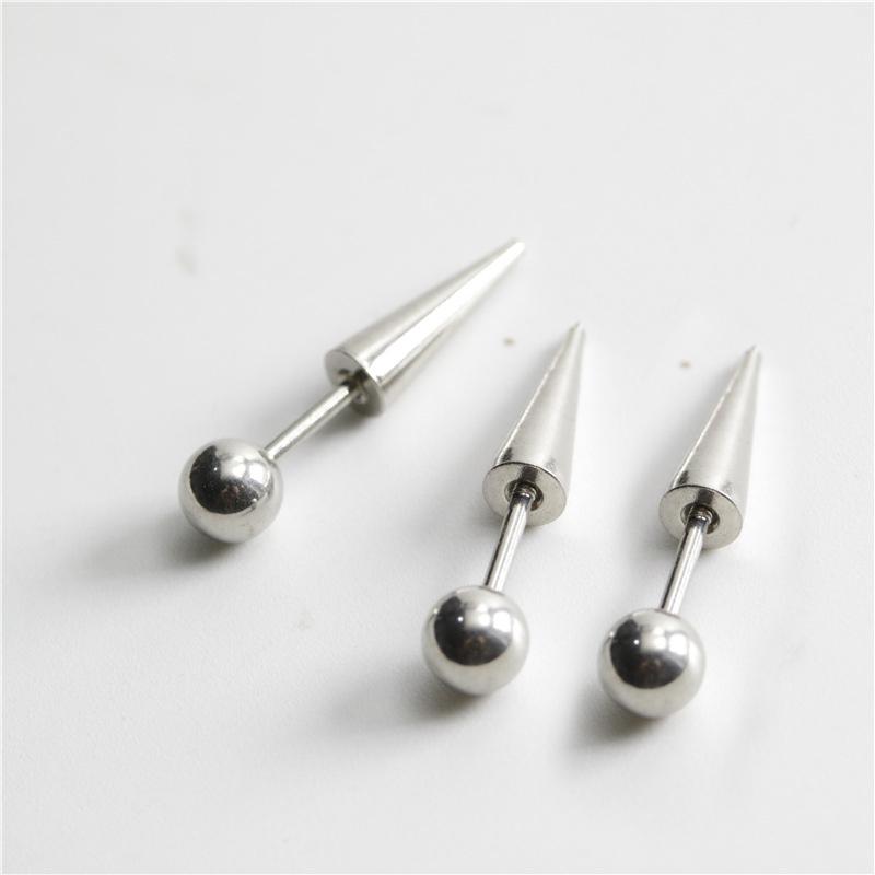 

3Pcs/Set Classic Fashion Punk Rock Rivet Spike Tip Cone 316L Stainless Steel Women Men Ear Stud Earrings Piercing Body Jewelry