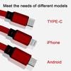 Car 3in1 USB Cable Battery Chargers Trim for Cadillac ATS BLS CT4 CT6 CTS ESCALADE STS XLR XT4 XT5 XTS SLS