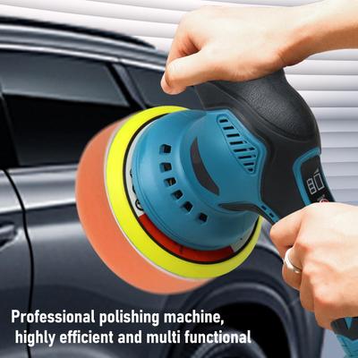 Kabelloser Auto-Poliermaschine 8 variable Geschwindigkeiten 2600mAh Wiederaufladbarer Akku 6 Zoll Wachs-Poliermaschine Auto-Polierer