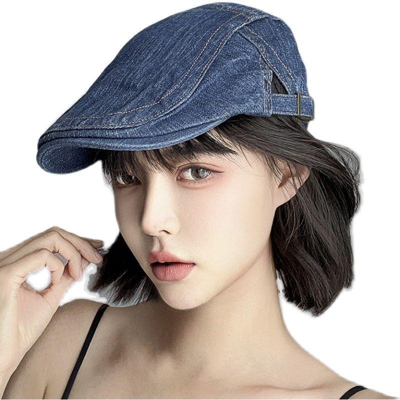 Japanese Retro Thin Section Cowboy Hat Women's Spring and Summer Literary Peaked Cap All-match Beret Korean Trend Forward Hat
