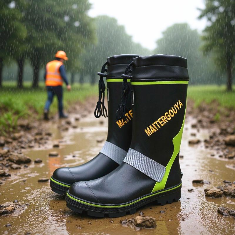 Men's Non-slip Rubber Fishing Boots for Ice and Snow