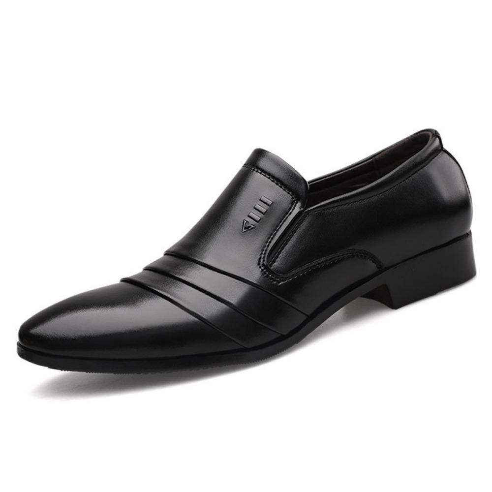Mens Business Dress Shoes Pointed Toe Slip On Casual Wedding Shoes