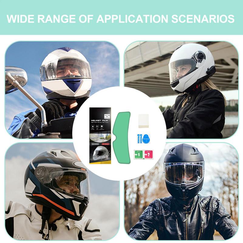 Helmet Rain Protection Film Anti-Fog Insert Stickers Long-Lasting Helmet Visor Rain Proof Film Weatherproof Helmet Lens Sticker