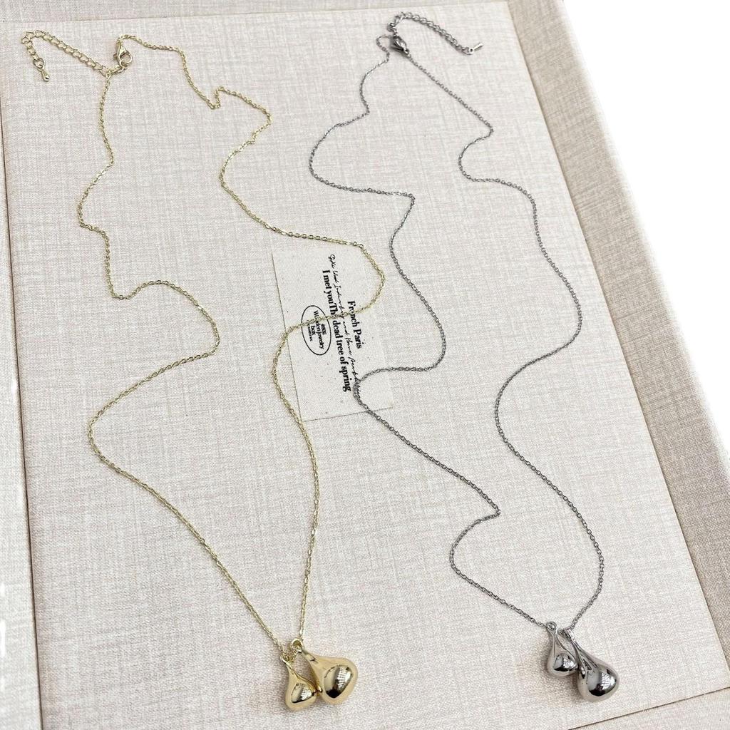 Korean Blogger Style Water Drop Pendant Necklace - Autumn/Winter Fashion Accessory for Women