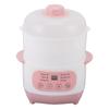 Electric Stew Pot with Steam Basket 200W 1L Ceramic Dry Burn Protection Mini Soup Cooker Pot for Porridge Kitchen