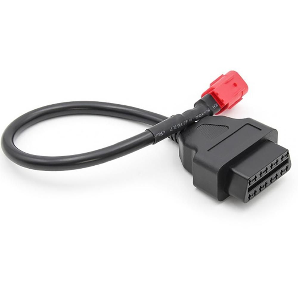 1pcs 6 Pin to 16Pin OBD2 Diagnostic Adapter Cable for Moto Guzzi Piaggio Vespa Motorcycle Engine Fault Diagnosis Tool