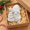 Handmade Xmas Gift Souvenirs 3D Printed Christmas Gnome Figurine, DIY Paintable Mini Hugging Small Figurines for Desktop Star & Tree, Winter