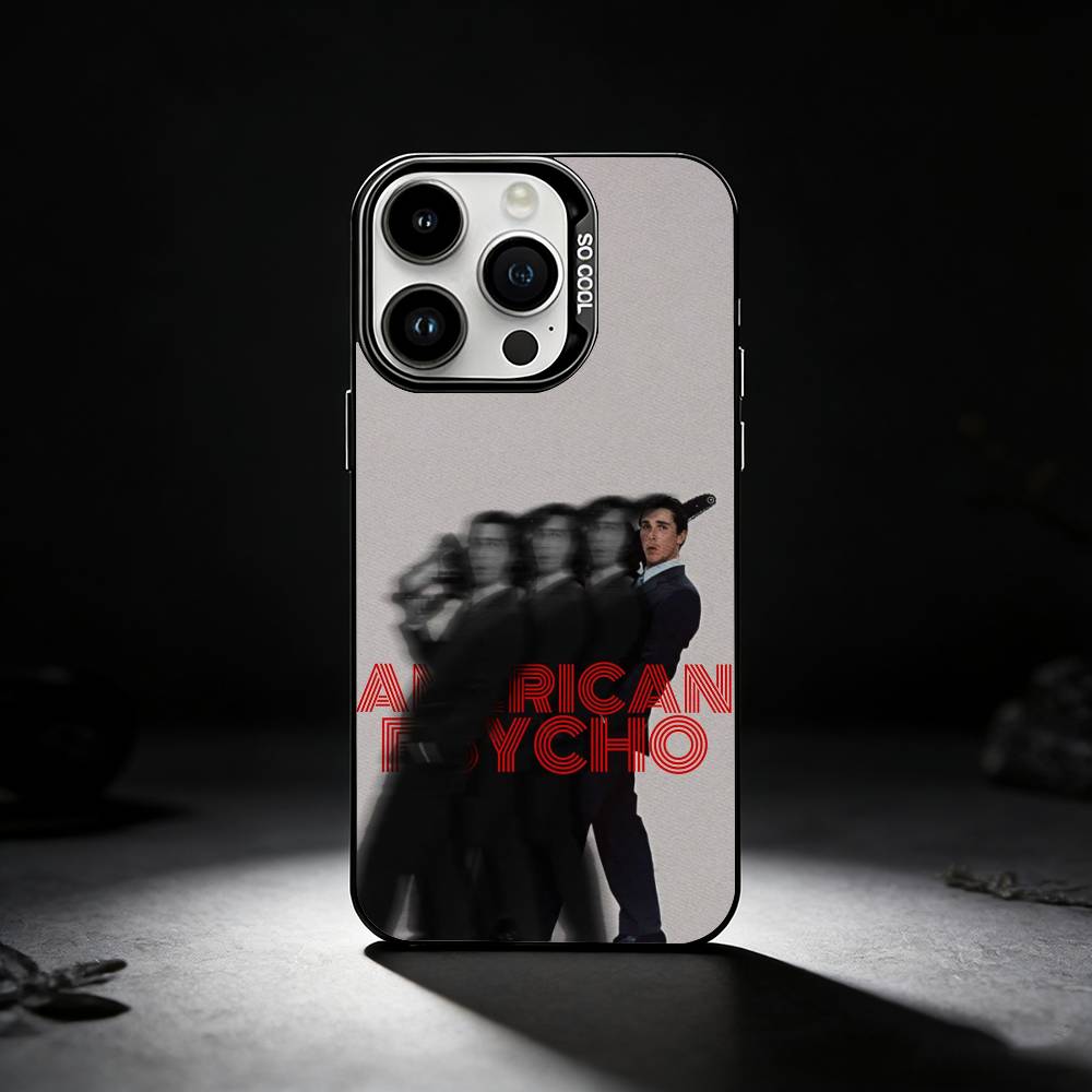 

A-American P-Psycho Phone Case For iPhone 17,16,15,14,13,12,11 Plus,Pro Max,XS,Colored silver phone case iPhone13PROMAX