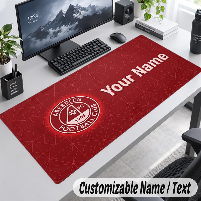 Custom Name Text Mouse Pad Aberdeen FC Personalized Desk Pad For Work And Gaming
