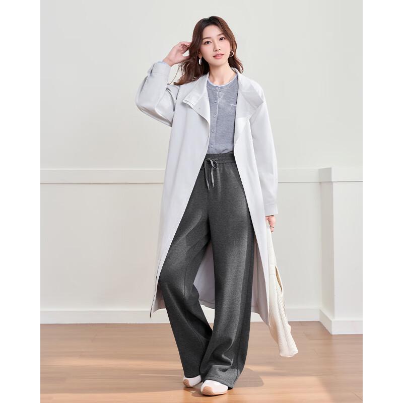 IEF Women's Winter Fleece-Lined Wide-Leg Casual Pants