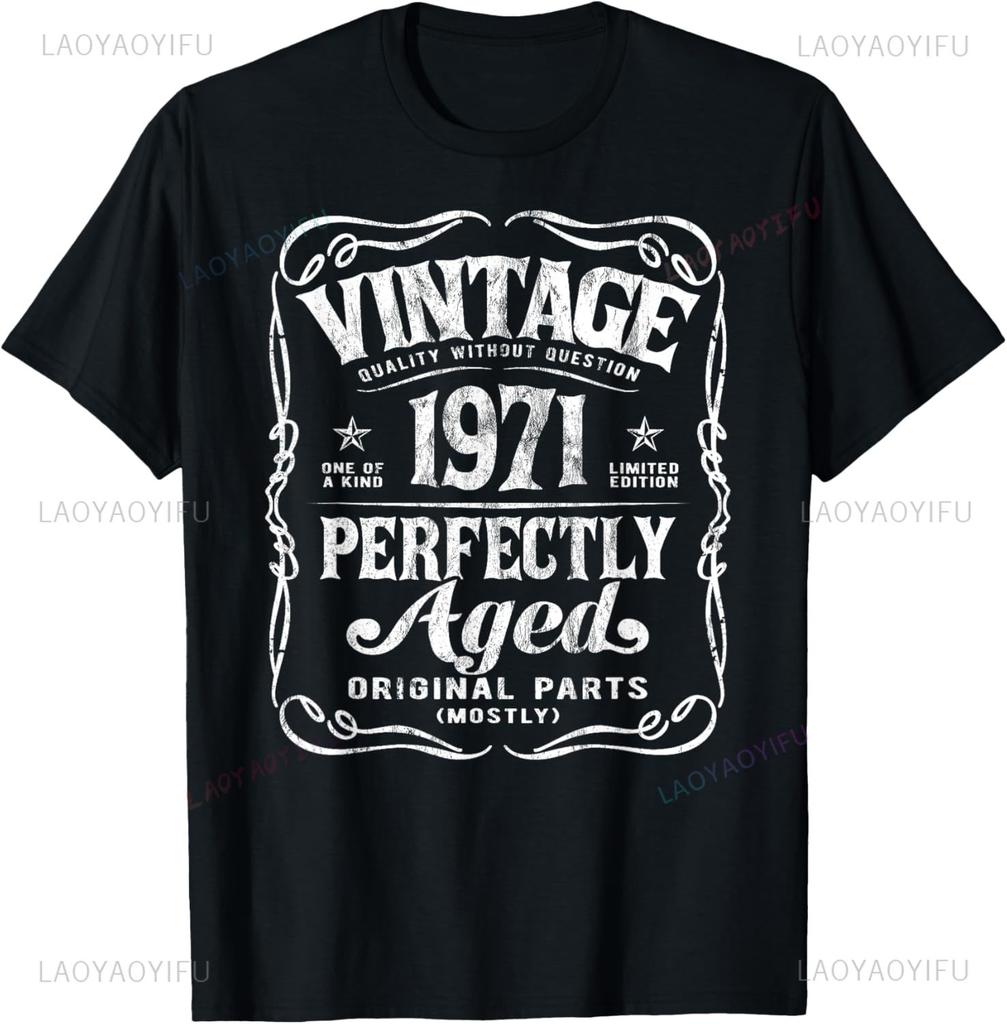 55th Birthday Tee 55 Years Old Vintage Legends Born in 1971 TShirt Print Cotton Design Gifts T Shirts Streetwear Camisas