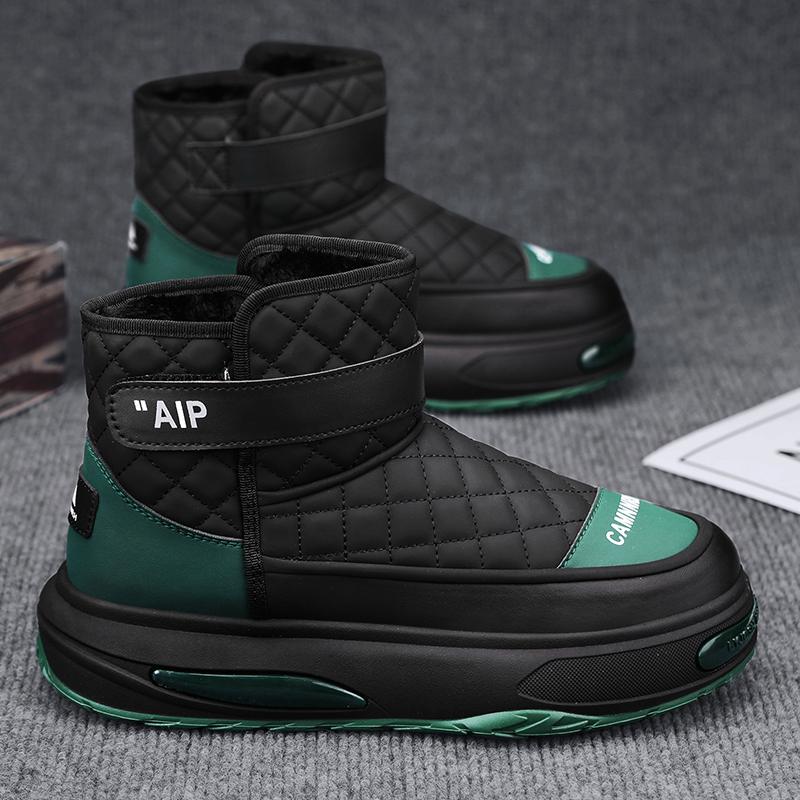 

Новые зимние мужские ботинки Мех Теплые Мужские Снежные Ботинки Нескользящие Плюшевые Кроссовки Удобные Уличные Снежные Ботильоны 39