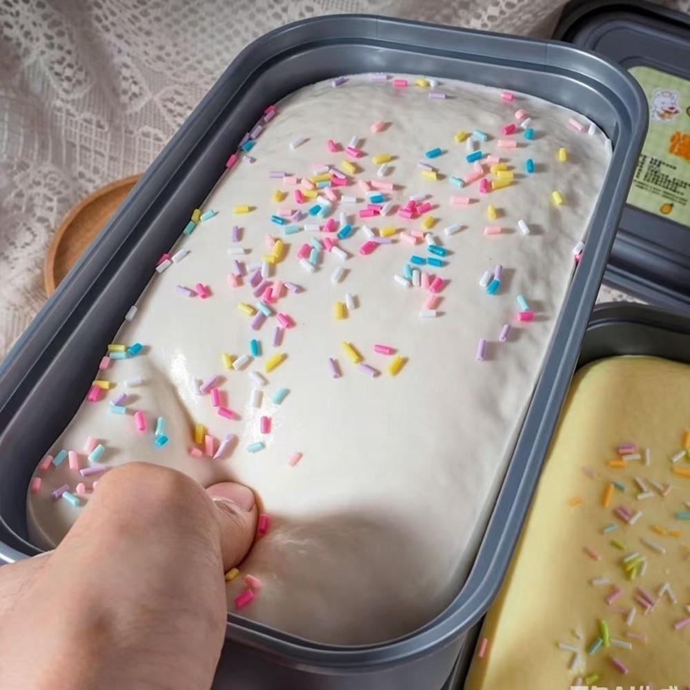 Super Soft Sticky Box Cake Squishy Toy Slow Rising Ice Cream Box Squishy Toy Gift for Kids