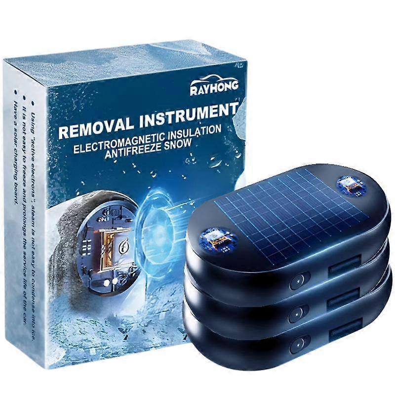 3 pièces Dispositif électromagnétique de déneigement de voiture antigel Instrument de déneigement Voiture solaire Déneigeuse Dégivreur Pare-brise Dégivreur