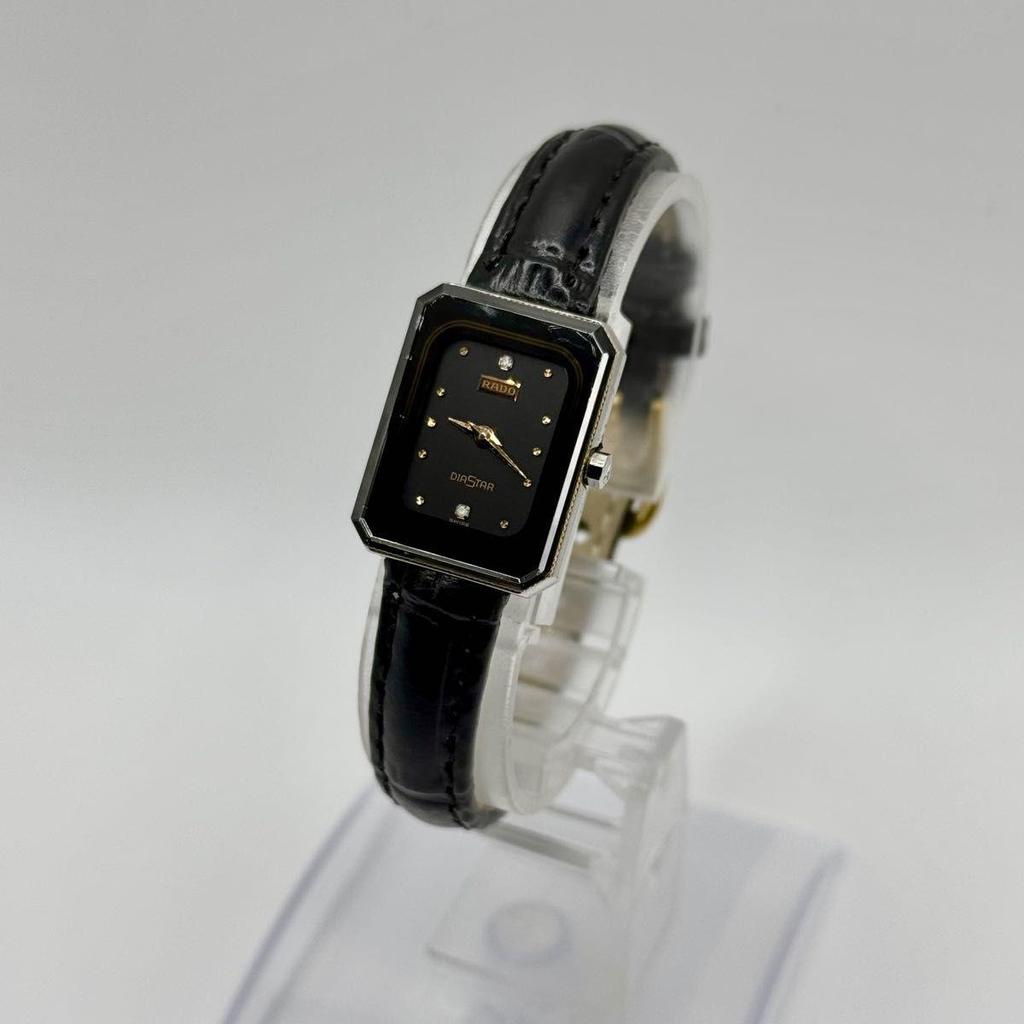 Used RADO Diastar 153.1016.3QZ black dial ladies watch