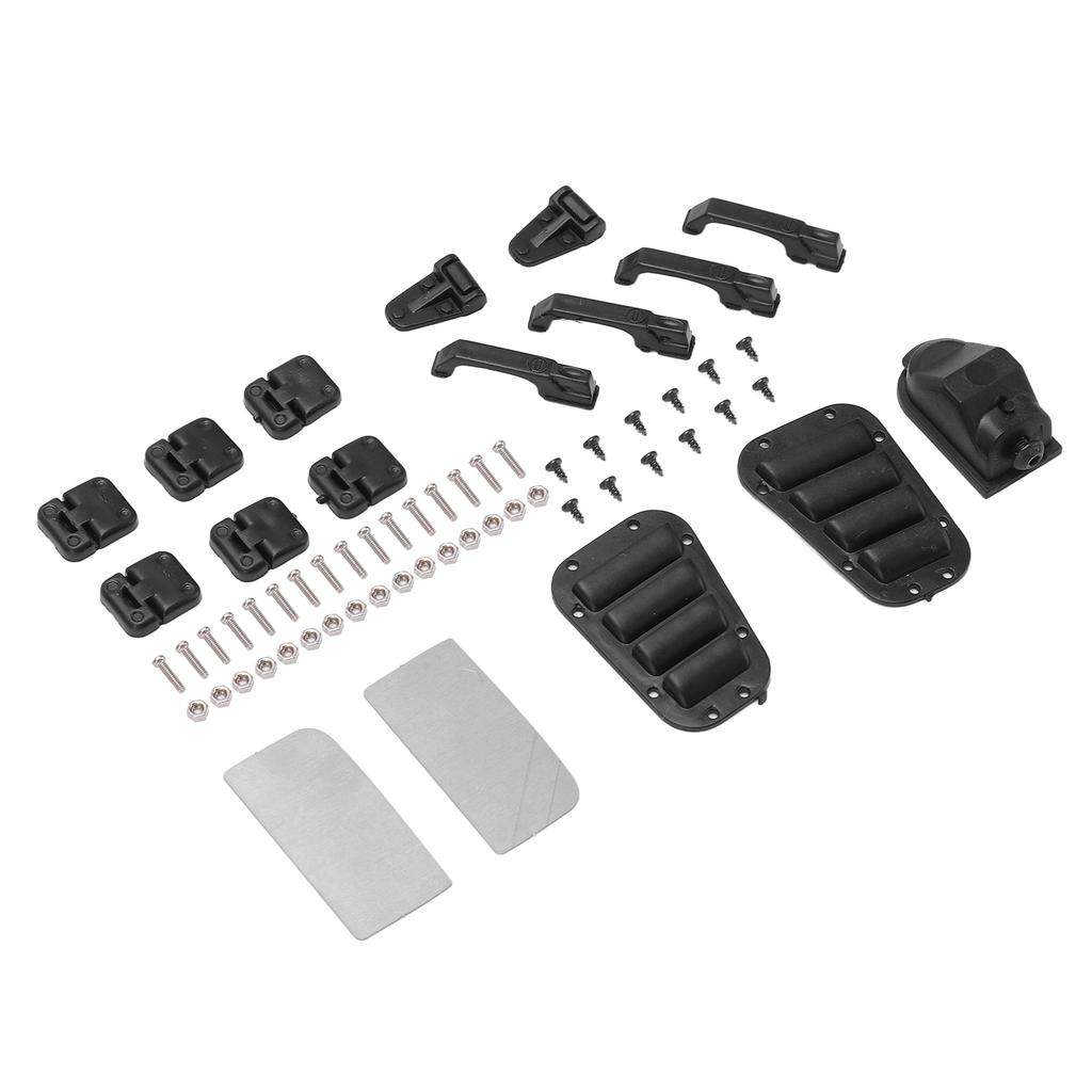 6er-Set Kunststoff Autotürscharniere Griffe Kit für Traxxas T4 110 RC Fahrzeug Aufrüstteile