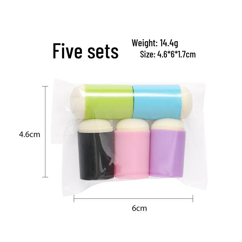 Vintage Journal Ink Pad Blending Tool with DIY Sponge Finger Cot and Lace Ruler - Available In 5 Colors for Stamping, Smearing, and Coloring.